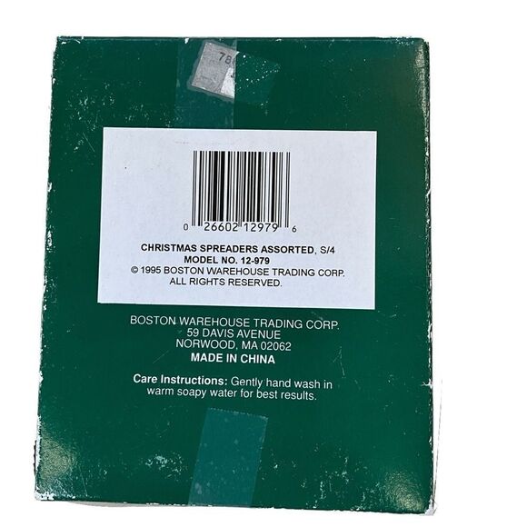 Boston Warehouse Spreaders Santa Set of 4 Stainless Steel - Picture 4 of 4